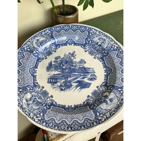 Vintage SPODE England Blue Room Collection  10.5"  Dinner Plate "Seasons" - Picture 8 of 10